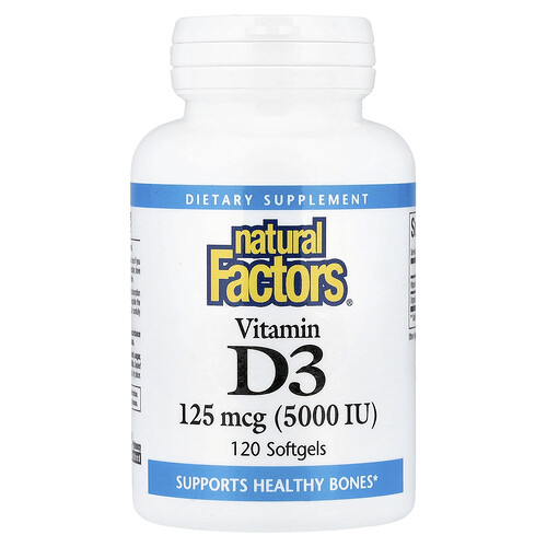 Natural Factors, Vitamin D3, 120 Softgels