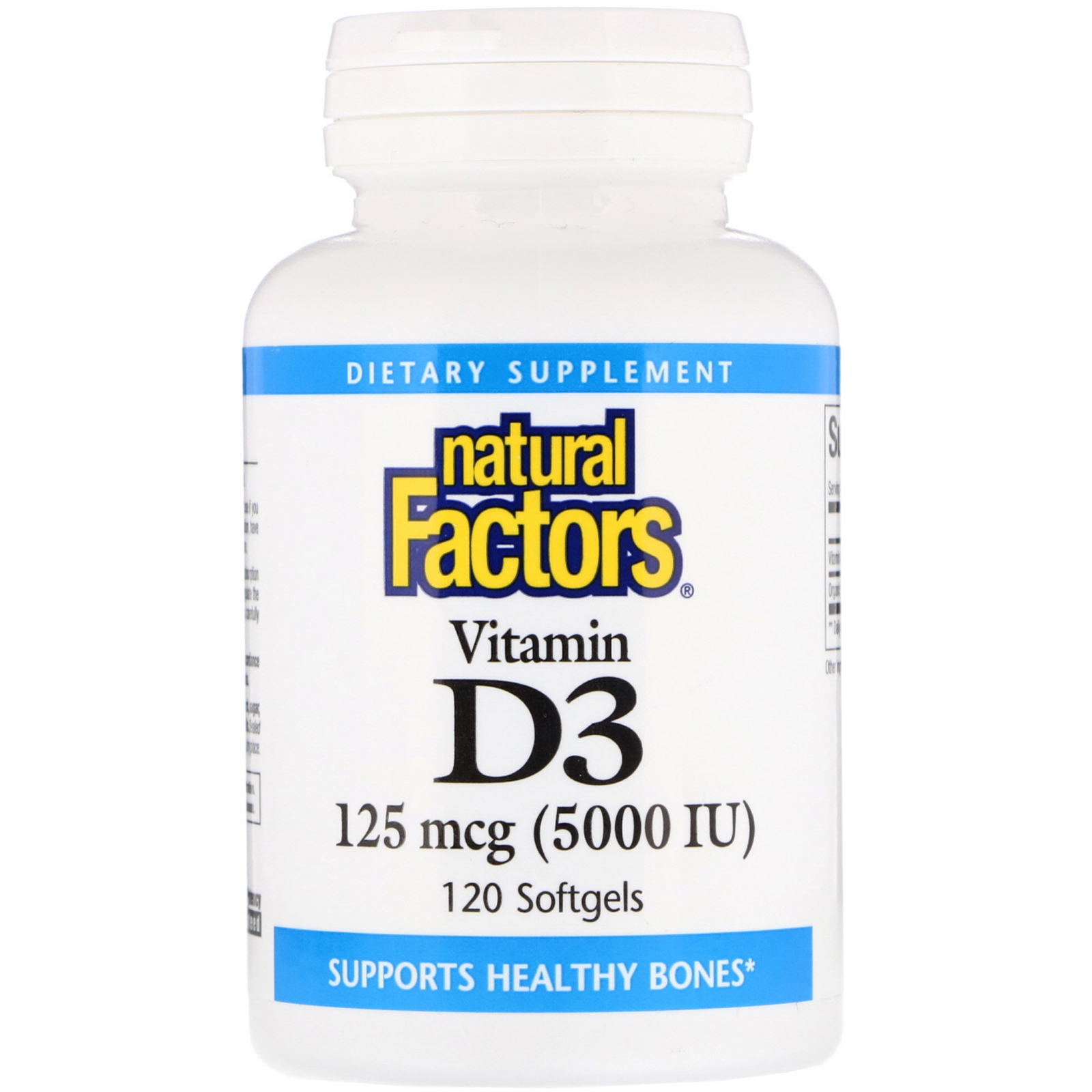 Natural Factors Vitamin D3 5000 Iu 120 Softgels Iherb