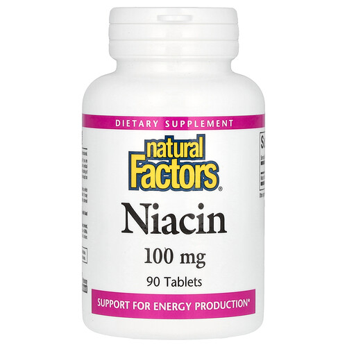 ナチュラル ファクター ズ Natural Factors, ナイアシン, 100 mg, 90粒