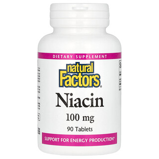 Natural Factors, Niacin, 100 mg, 90 Tablets