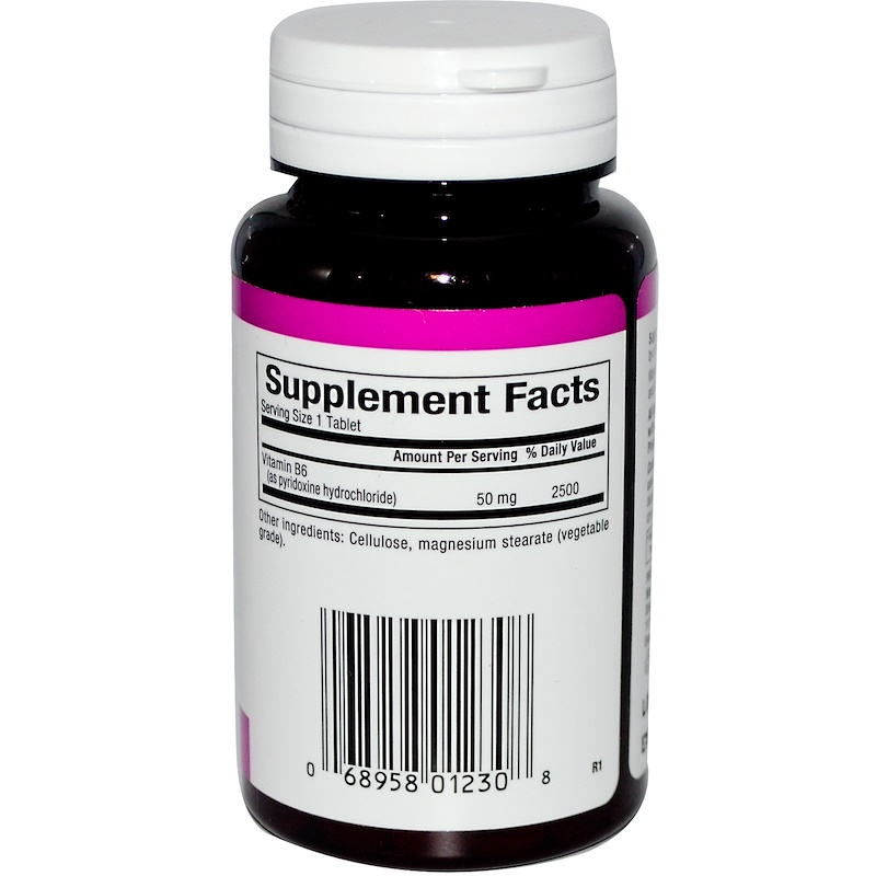 Natural Factors, B6, Pyridoxine HCl, 50 mg, 90 Tablets iHerb