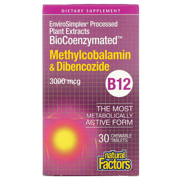 Natural-Factors-B12-Methylcobalamin-5000-mcg-60-Chewable-Tablets ...