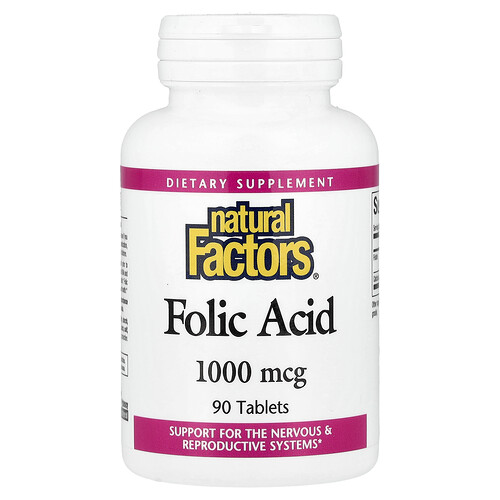 Natural Factors, Folic Acid, 90 Tablets