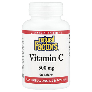 Natural Factors, Vitamina C, 500 mg, 90 comprimidos