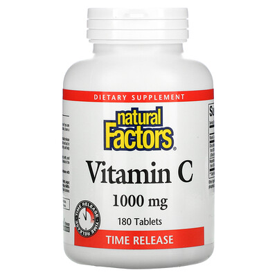 

Natural Factors Vitamin C Time Release 1 000 mg 180 Tablets