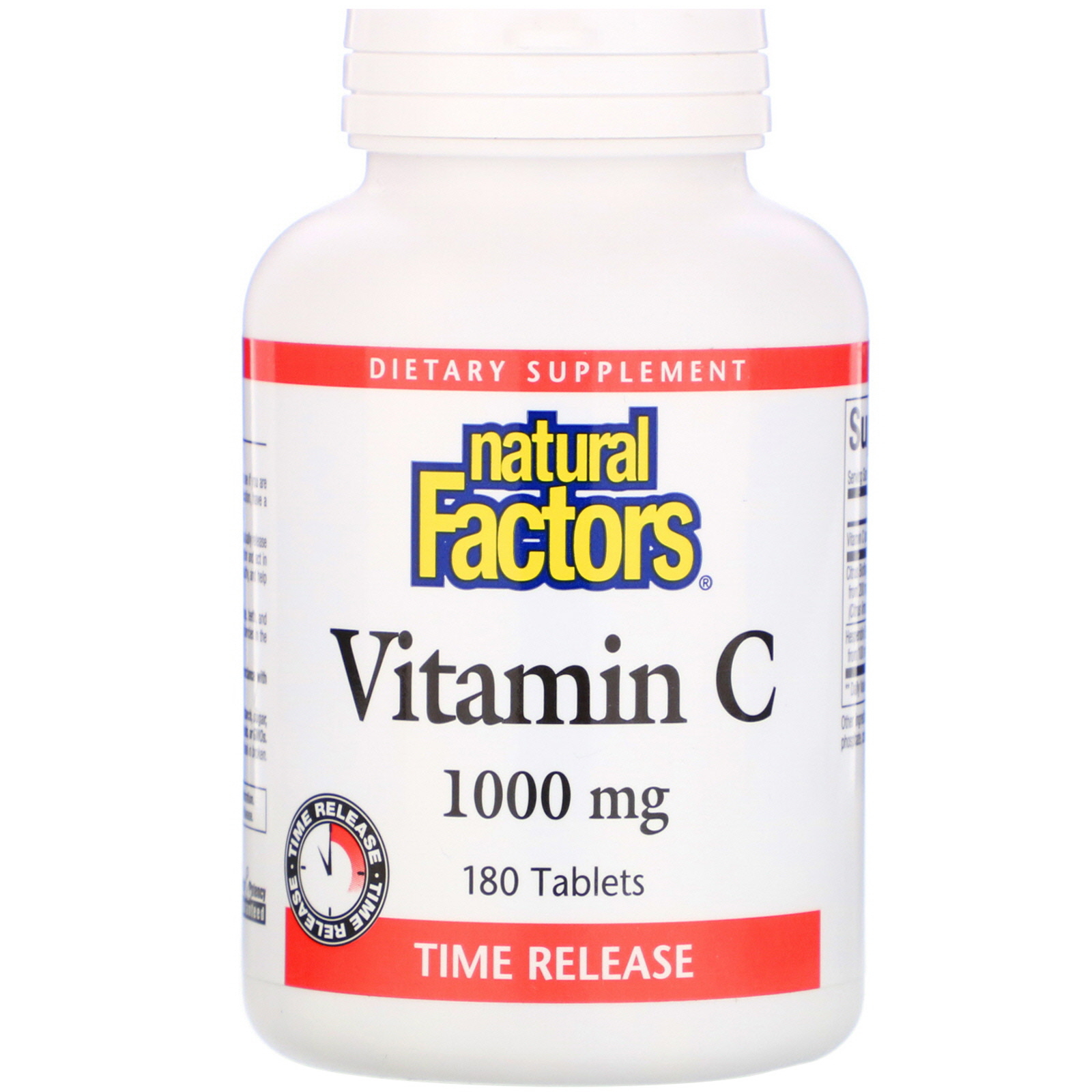 Natural Factors ビタミンc タイムリリース 1 000mg 180錠 Iherb