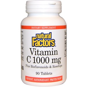 Natural Factors, Витамин C, 1000 мг, 90 таблеток