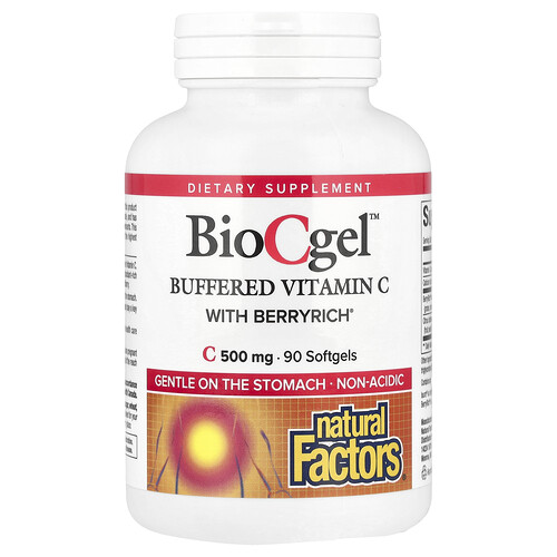 Natural Factors, BioCgel™, Buffered Vitamin C with BerryRich®, 90 Softgels