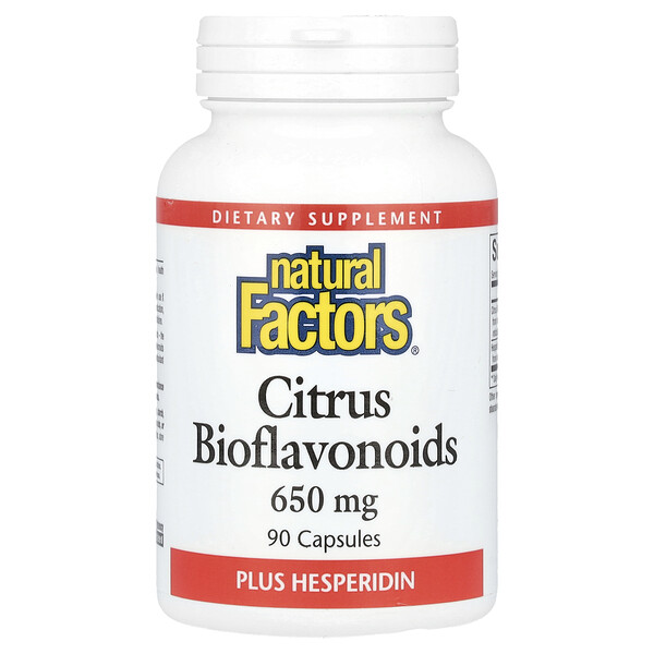 Natural Factors Citrus Bioflavonoids Plus Hesperidin, 650 mg, 90 Capsules