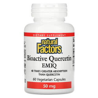 Natural Factors, Quercétine bioactive EMIQ, 50 mg, 60 capsules végétariennes