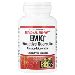 Natural Factors, EMIQ®, 생체활성 퀘르세틴, 베지 캡슐 60정