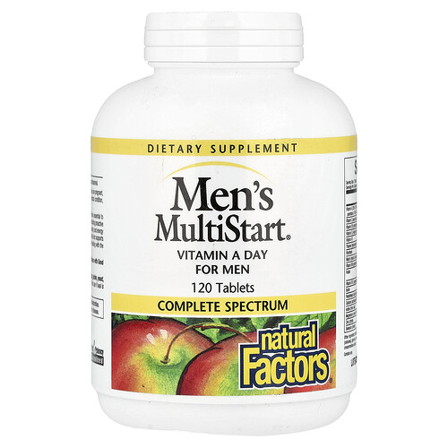 Natural Factors, Men's MultiStart®, Vitamin A Day for Men, 120 Tabletten