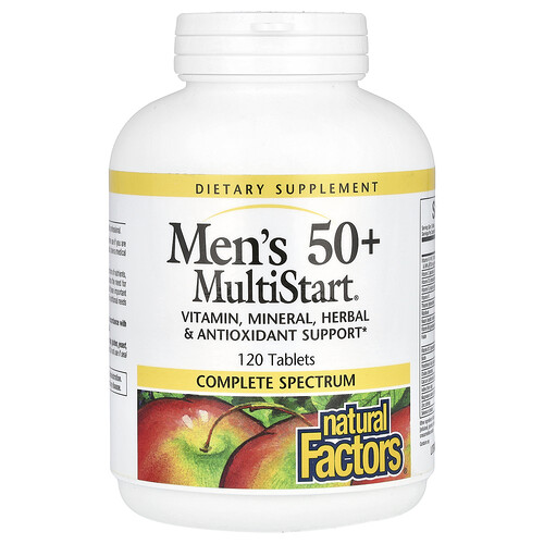 Natural Factors, Men's 50+ MultiStart, Multivitamine für Männer ab 50, 120 Tabletten