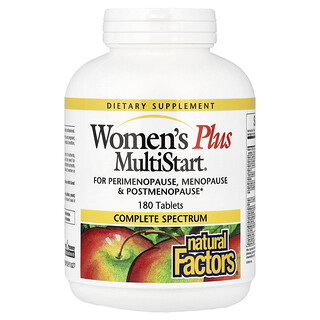 Natural Factors, MultiStart® para mujeres plus, 180 comprimidos