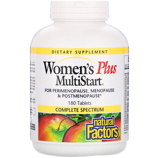 Natural Factors, Women's Plus MultiStart, 180 Comprimidos