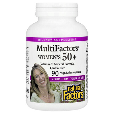Product Image for Natural Factors, MultiFactors Women's 50+, 90 Vegetarian Capsules