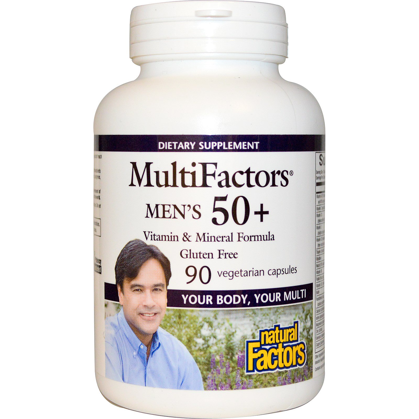 Natural Factors, MultiFactors Men's 50+, 90 Veggie Caps - iHerb