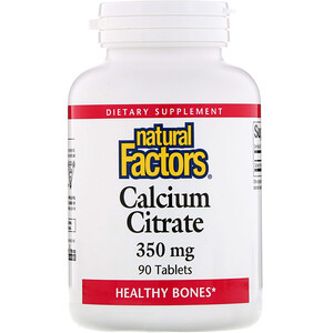 Отзывы о Натурал Факторс, Calcium Citrate, 350 mg, 90 Tablets