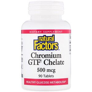 Натурал Факторс, Chromium GTF Chelate, 500 mcg, 90 Tablets отзывы