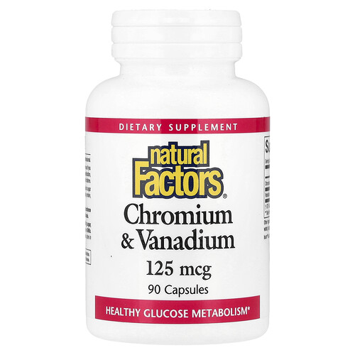 Natural Factors, Chromium & Vanadium, 90 Capsules
