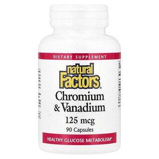 Natural Factors, Chromium & Vanadium, 90 Capsules