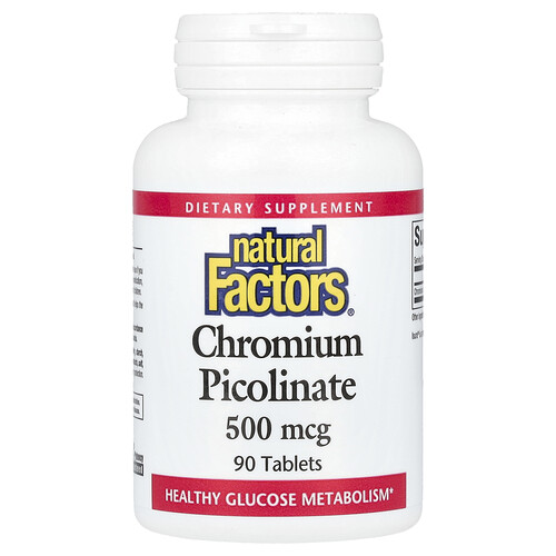 Natural Factors Chromium Picolinate, 500 mcg, 90 Tablets