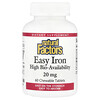 Hierro fácil, 20 mg, 60 comprimidos masticables