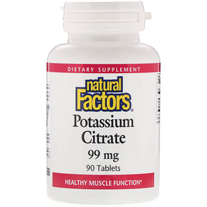 Натурал Факторс, Potassium Citrate, 99 mg, 90 Tablets отзывы покупателей