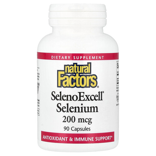 Natural Factors, Selenio SelenoExcell®, 200 mcg, 90 cápsulas