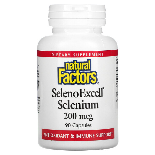 Natural Factors‏, SelenoExcell, Selenium , 200 mcg, 90 Capsules
