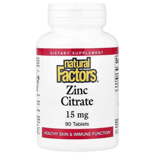 Natural Factors цитрат цинка 15 мг 90 таблеток