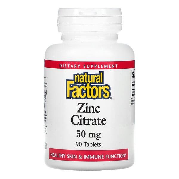 Zinc Citrate, 50 mg, 90 Tablets