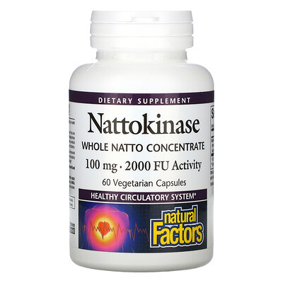 Natural Factors Nattokinase, 100 mg, 60 Vegetarian Capsules