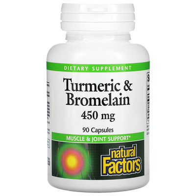 

Natural Factors Turmeric & Bromelain 450 mg 90 Capsules