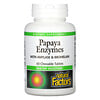 Natural Factors, ферменты папайи с амилазой и бромелаином, 60 жевательных таблеток