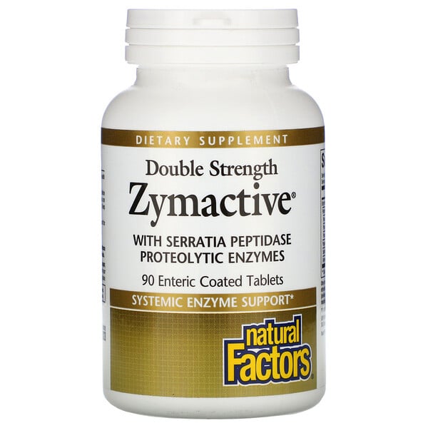 Natural Factors, Zymactive, Double Strength, 90 Enteric Coated Tablets