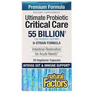 Natural Factors, Ultimate Probiotic, Critical Care, 55 Billion CFU, 30 Vegetarian Capsules