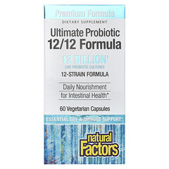 Ultimate Probiotic, 12/12 Formula, 12 млрд добавок, 60 вегетаріанських капсул