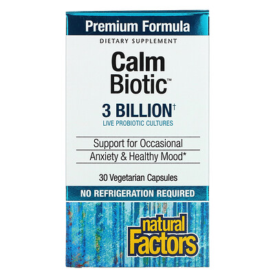 

Natural Factors Calm Biotic 3 миллиарда 30 вегетарианских капсул