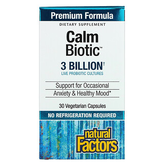 Natural Factors, Calm Biotic, 3 Billion, 30 Vegetarian Capsules