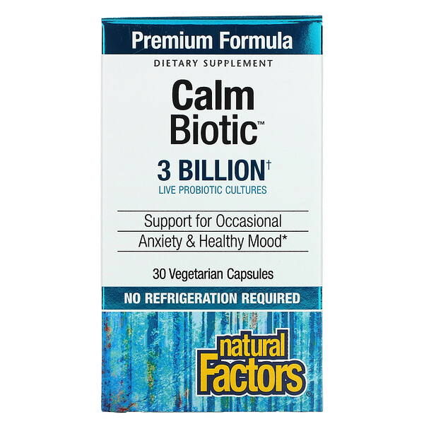 Natural Factors‏, Calm Biotic, 3 Billion, 30 Vegetarian Capsules