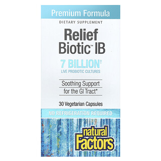 Natural Factors, ReliefBiotic™ IB, 7 Billion, 30 Vegetarian Capsules