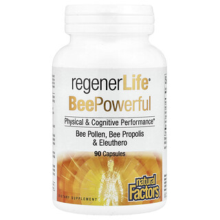 Natural Factors, RegenerLife®, BeePowerful, 90 kapsułek
