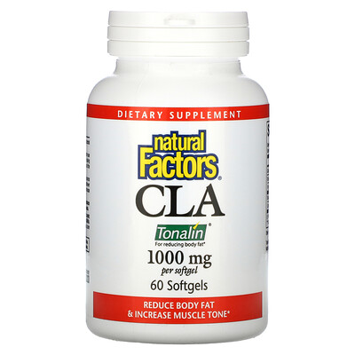 Natural Factors CLA, 1,000 mg, 60 Softgels