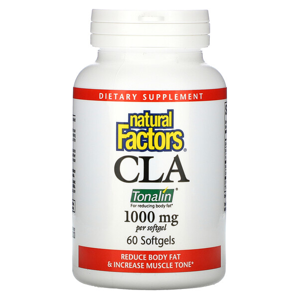 Natural Factors, CLA, 1000 mg, 60 Softgles