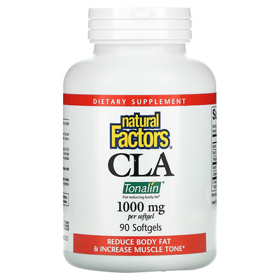 Natural Factors CLA Tonalin 1000 мг 90 мягких таблеток