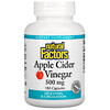 Natural Factors, アップルサイダービネガー／ヴィネガー（リンゴ酢）, 500 mg, 180カプセル