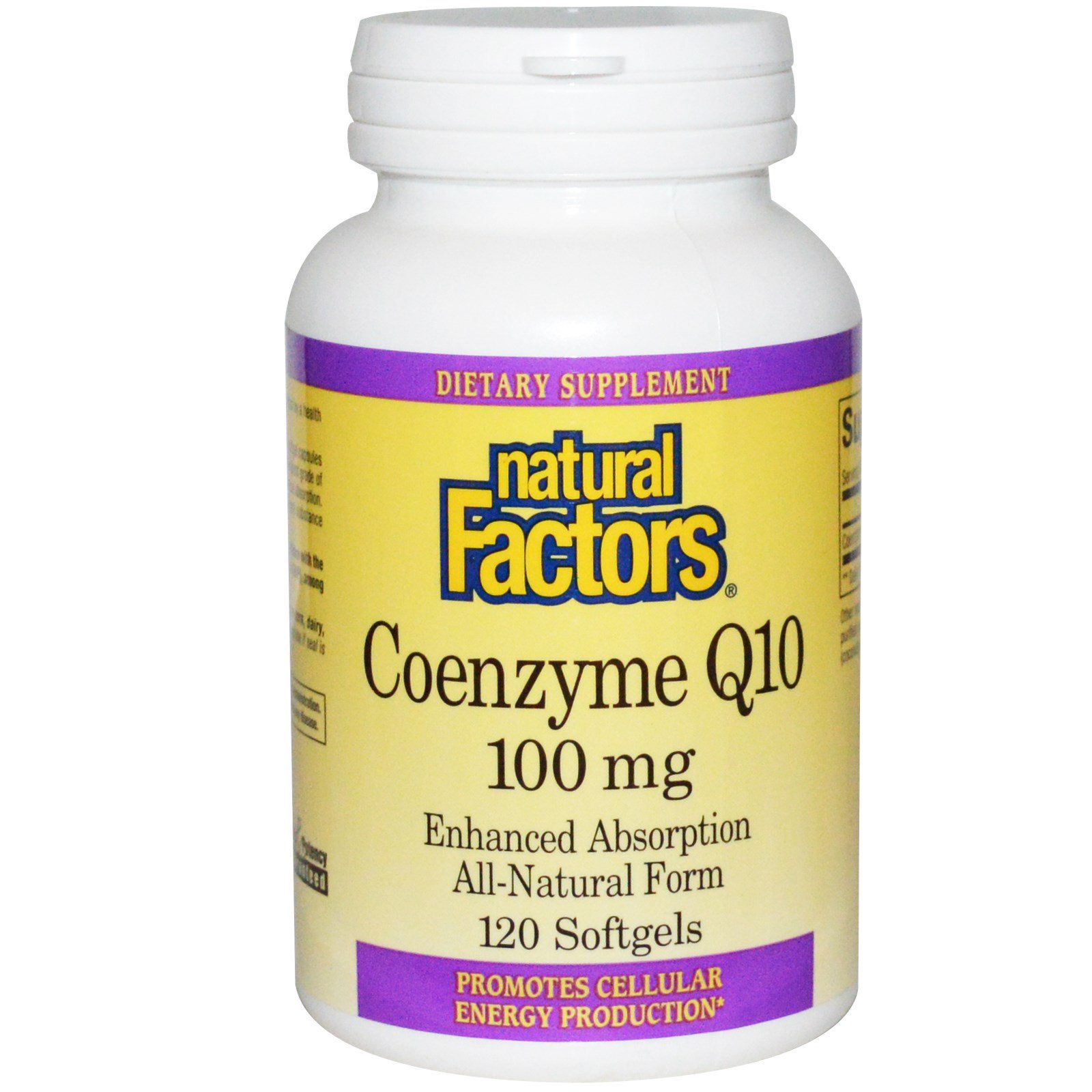 Natural Factors, Coenzyme Q10, 100 mg, 120 Softgels ...