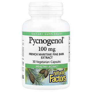 Natural Factors, Pycnogenol®, 100 мг, 30 вегетарианских капсул