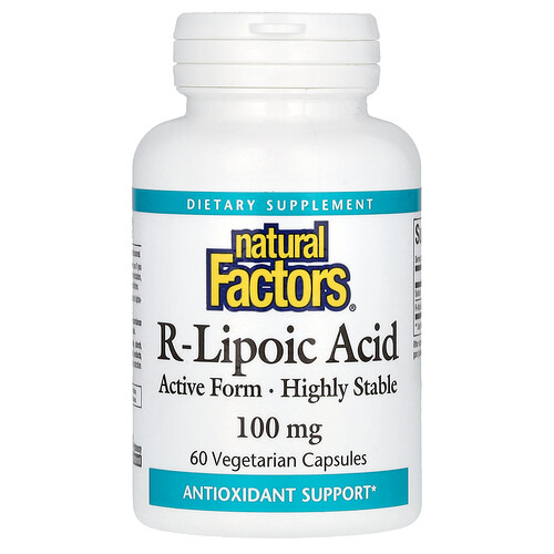 Natural Factors, R-Lipoic Acid, 100 mg, 60 Vegetarian Capsules